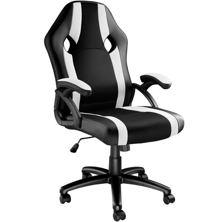 Tectake Chaise gamer GOODMAN - noir/blanc