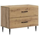 vidaXL Cabinet de chevet Chêne artisanal 62 x 34 5 x 47 5 cm