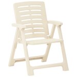 vidaXL Chaises de jardin 4 Pièces Plastique Blanc