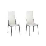 vidaXL Chaises à manger lot de 2 blanc similicuir