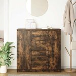 vidaXL Buffet avec tiroirs chêne fumé 100 5x35x98 5 cm bois ingénierie