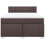 vidaXL Sommier à lattes de lit avec matelas Marron foncé 140x190 cm
