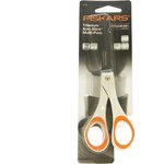 Ciseaux avec lame titane Non Stick 18cm  ambidextre blanc/orange FISKARS