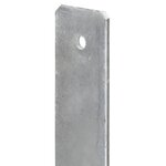 vidaXL Piquets de clôture 2 Pièces Argenté 7x6x60 cm Acier galvanisé
