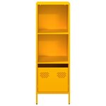 vidaXL Buffet haut jaune moutarde 35x39x103 5 cm acier