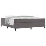 vidaXL Cadre de lit avec matelas Gris 180 x 200 cm tissu