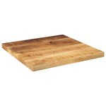 vidaXL Dessus de table 50x50x2 5 cm carré bois massif de manguier brut