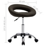 vidaXL Chaise pivotante de salle à manger Marron Similicuir