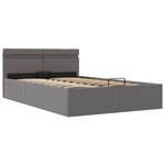 vidaXL Cadre de lit à rangement avec LED gris similicuir 120x200 cm