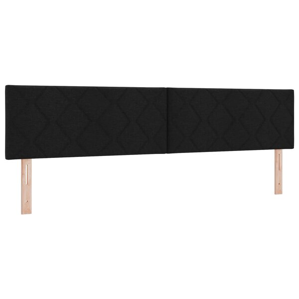 vidaXL Tête de lit Noir 200 cm tissu