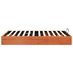 vidaXL Cadre de lit ottoman avec rangement Brun cire 180 x 200 cm
