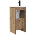vidaXL Meuble de salle de bain avec évier Chêne artisanal