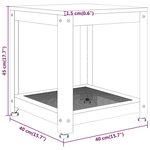 Vidaxl table d'appoint marron foncé et noir 40x40x45 cm mdf et fer