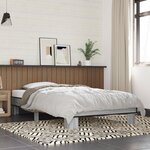 vidaXL Cadre de lit sonoma gris 90x200 cm bois d'ingénierie et métal