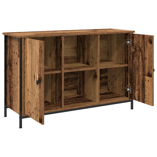 Meuble TV vidaXL Artisan Chêne 101x35x65 cm en Bois d'Ingénierie et Acier