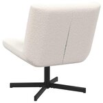 vidaXL Chaise pivotante Crème 63 x 75 x 76 cm tissu