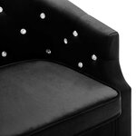 vidaXL Fauteuil noir velours