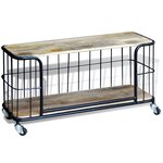 vidaXL Meuble TV 100x40x45 cm Bois de manguier massif