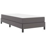 vidaXL Cadre de lit avec matelas Gris 90 x 190 cm tissu