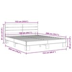 vidaXL Cadre de lit sans matelas noir 150x200 cm
