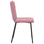 vidaXL Chaises à manger lot de 4 Rose Velours