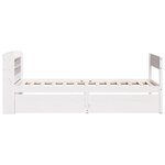 vidaXL Cadre de lit sans matelas blanc 90x190 cm bois de pin massif