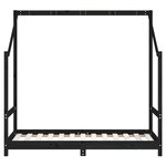 vidaXL Cadre de lit pour enfant noir 2x(80x160) cm bois de pin massif