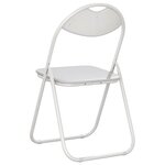 vidaXL Chaise pliante 8 pc Simili cuir Blanc 48 x 43 5 x 81 cm