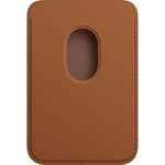 APPLE iPhone Porte-cartes en cuir avec MagSafe - Brun Selle