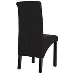 vidaXL Chaises à manger lot de 4 noir tissu