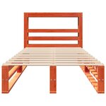 vidaXL Cadre de lit sans matelas cire marron 75x190 cm bois pin massif