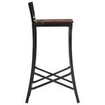 vidaXL Chaises de bar lot de 2 bois de récupération massif