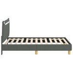 vidaXL Cadre de lit pour enfants avec tête de lit Gris foncé tissu