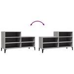 vidaXL Armoire à chaussures Sonoma gris 102x36x60 cm Bois d'ingénierie