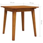 vidaXL Mobilier de bistro 3 Pièces Bois d'acacia solide