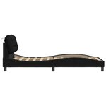 vidaXL Cadre de lit avec LED sans matelas noir 80x200 cm tissu