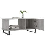 vidaXL Table basse sonoma gris 90x50x40 cm bois d'ingénierie