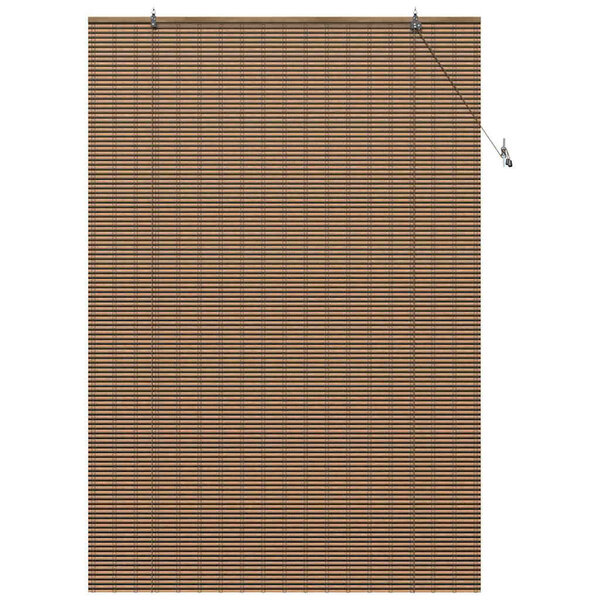 vidaXL Store de Fenêtre Géométrique Marron 140 x 220 cm Bambou