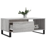 vidaXL Table basse Sonoma gris 90x50x36 5 cm Bois d'ingénierie