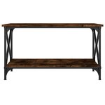 vidaXL Table basse Chêne fumé 80x45x45 cm Bois d'ingénierie et fer