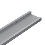 vidaXL Étagères à rebord pour cadre photo 2 Pièces Gris 60x9x3 cm MDF