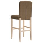 vidaXL Chaises de bar lot de 2 bois massif d'hévéa et tissu
