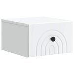 vidaXL Cabinet de chevet mural 2 Pièces Blanc 33 x 34 5 x 20 cm