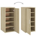 vidaXL Armoire à chaussures Chêne sonoma 32x35x70 cm Aggloméré