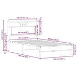 vidaXL Cadre de lit sans matelas chêne sonoma 107x203 cm