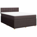 vidaXL Sommier à lattes de lit avec matelas Marron foncé 160x200 cm