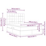 vidaXL Lit avec rangement et matelas Gris clair 140 x 190 cm Polyester