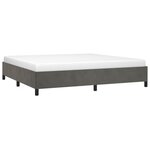 vidaXL Cadre de lit sans matelas gris foncé 200x200 cm velours