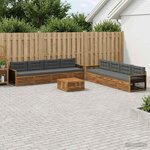 vidaXL Ensemble de canapés d'extérieur 9 Pièces Naturel et Anthracite