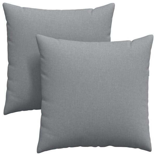 vidaXL Coussins de canapé 2 pc tissu Gris clair 80 x 80 cm